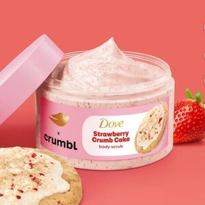 New Dove Crumbl Body Scrub Strawberry Crumb Cake